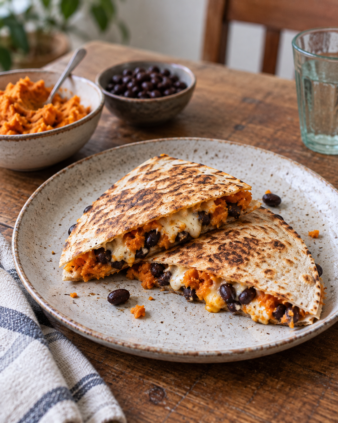 Sweet Potato Black Bean Quesadilla