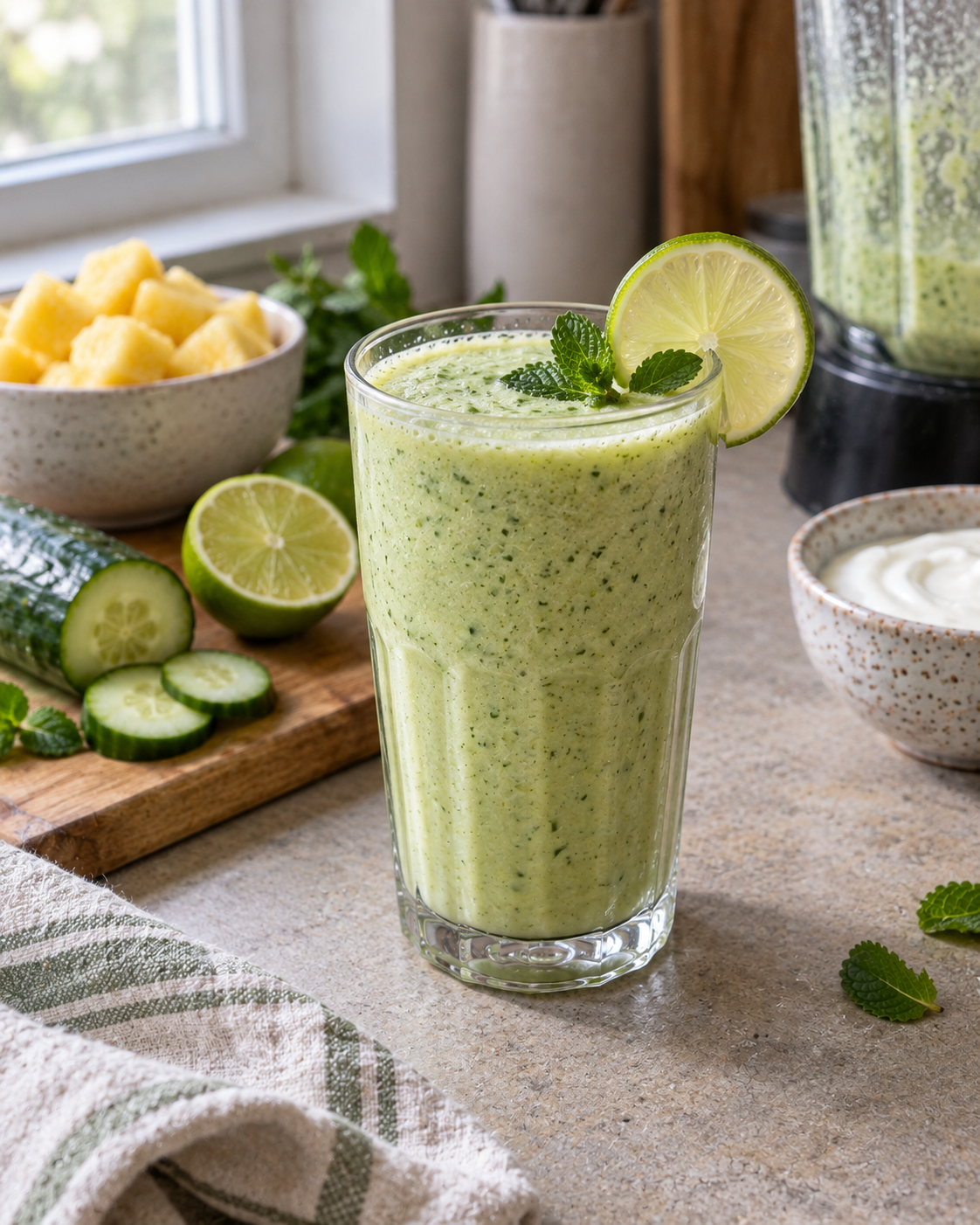 Cucumber Lime Mint Smoothie